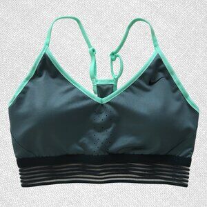 Nike Pro Indy Padded Sports Bra Mesh Band Adjustable Straps Size M
